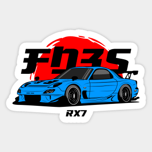 Blue RX 7 JDM Sticker